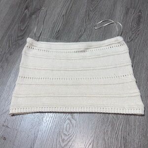 Freshman Cream Knit Tube Top